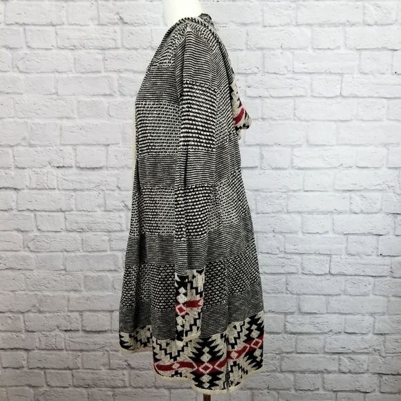 Live And Let Live black cream red hooded cardigan - Picture 3 of 8